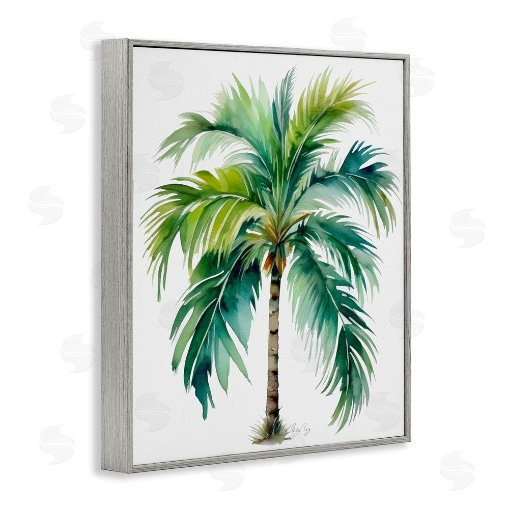 Shelly Craig Lagoon Majesty Palm Gray Framed Giclee Wall Art Print