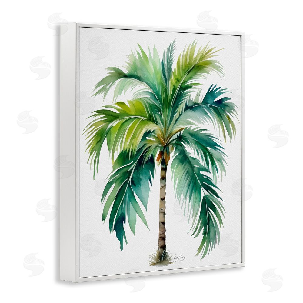 Shelly Craig Lagoon Majesty Palm White Framed Giclee Wall Art Print