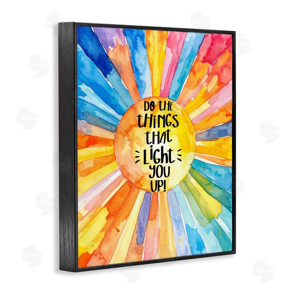 Shelly Craig Things That Light You Up Black Framed Giclee Wall Art Print