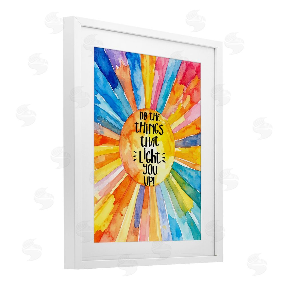 Shelly Craig Things That Light You Up White Framed Print Under Glass Wall Art