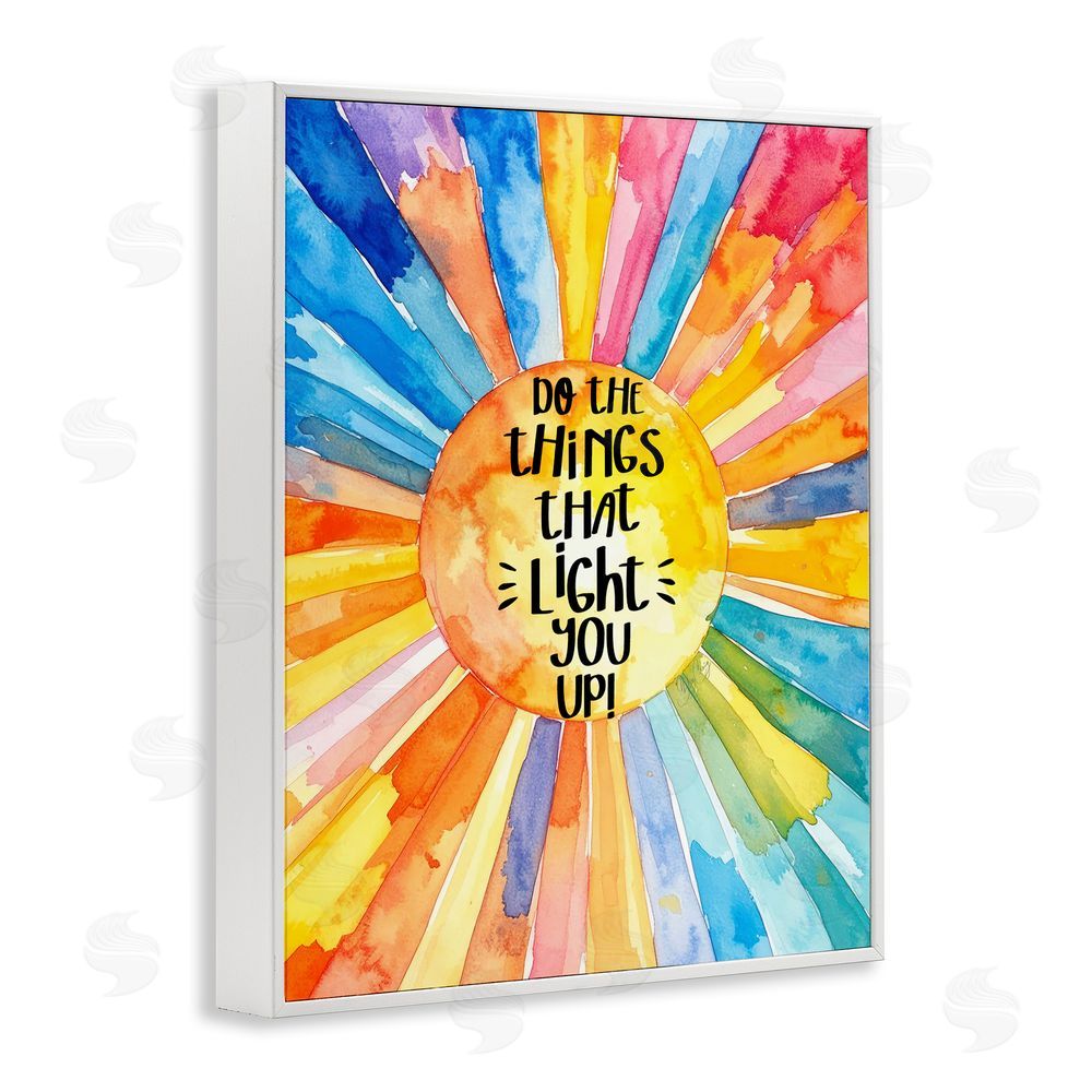 Shelly Craig Things That Light You Up White Framed Giclee Wall Art Print