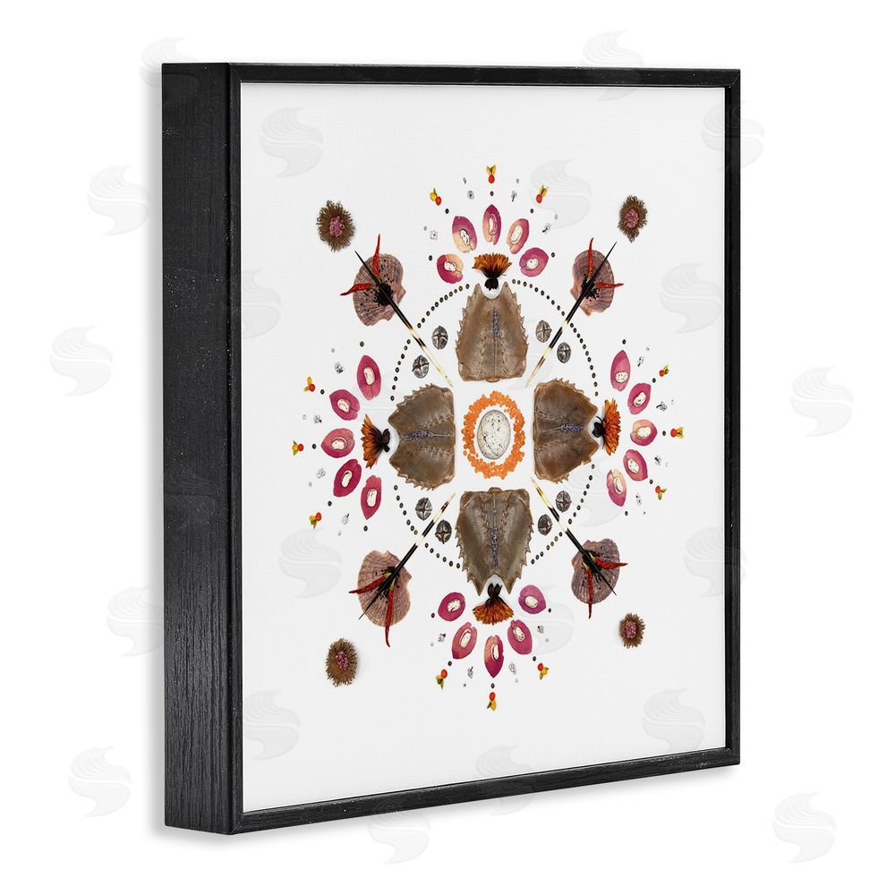 Beth Adoette Symmetrical Nautical Collection Black Framed Giclee Wall Art Print