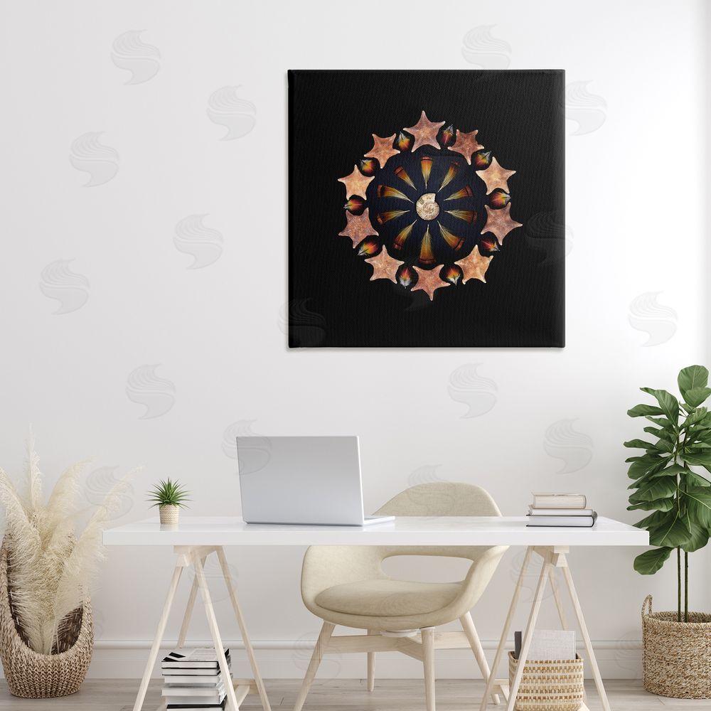 Beth Adoette Nautical Nature Arrangement Stretched Canvas Wall Art in Room