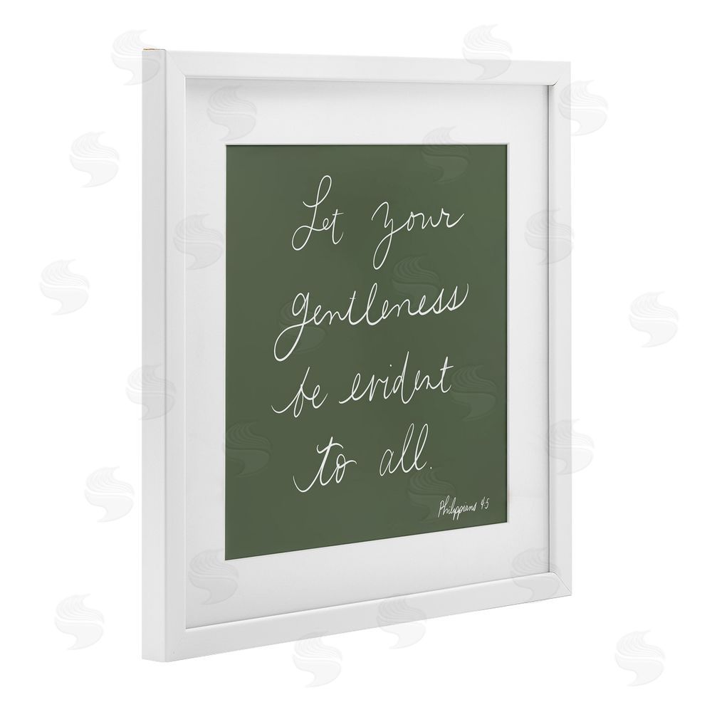 SUNDANCE GROUP, LLC Encouraging Gentleness Proverb White Framed Print Under Glass Wall Art