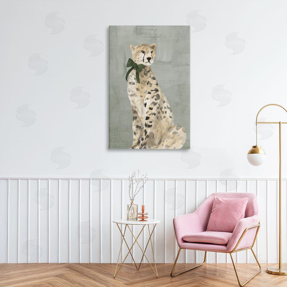 Lanie Loreth Fancy Cheetah with Green Bow