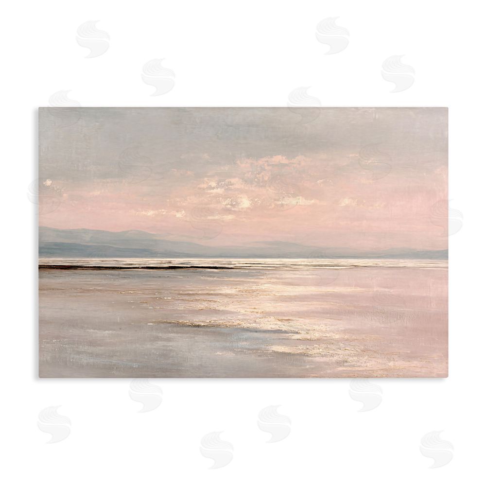 Jacky Ngan Vast Blush Seascape Stretched Canvas Wall Art Print