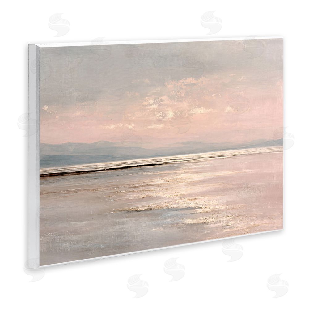 Jacky Ngan Vast Blush Seascape Wooden Wall Plaque Art Print