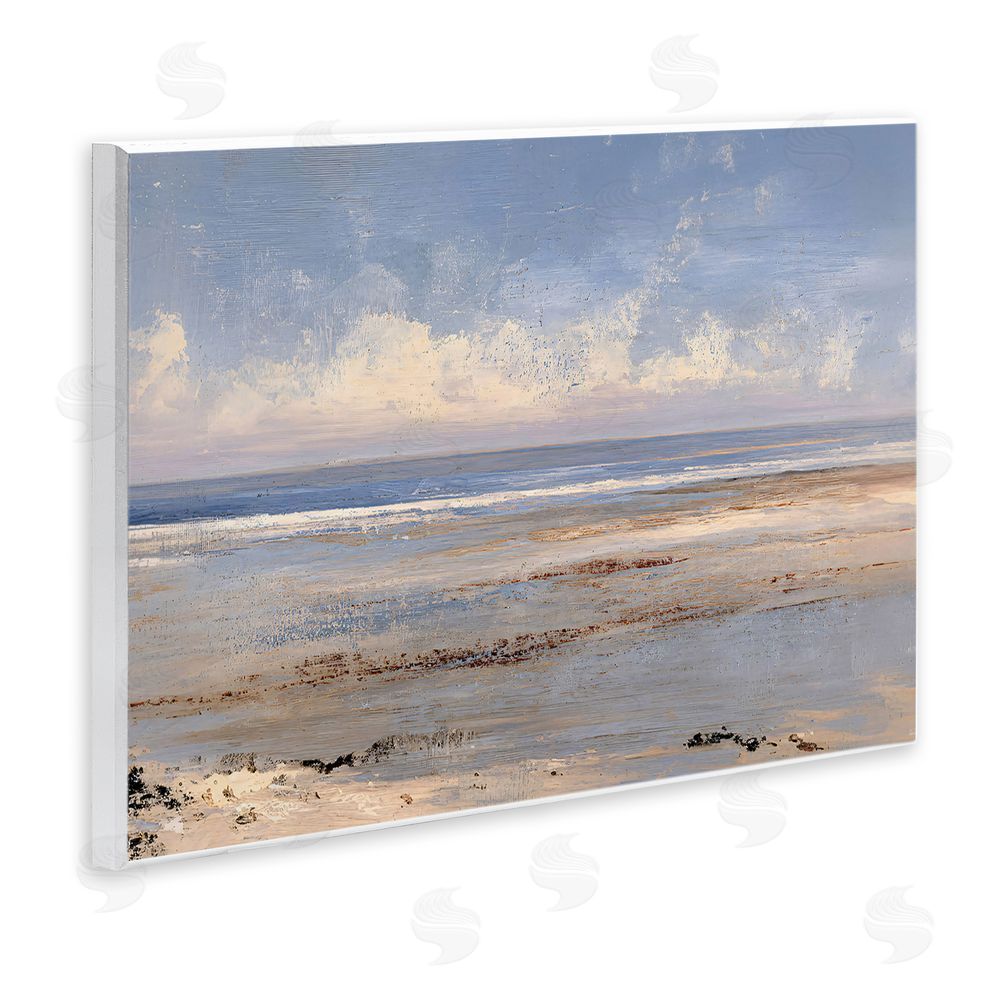 Jacky Ngan Rustic Ocean Horizon Impression Wooden Wall Plaque Art Print