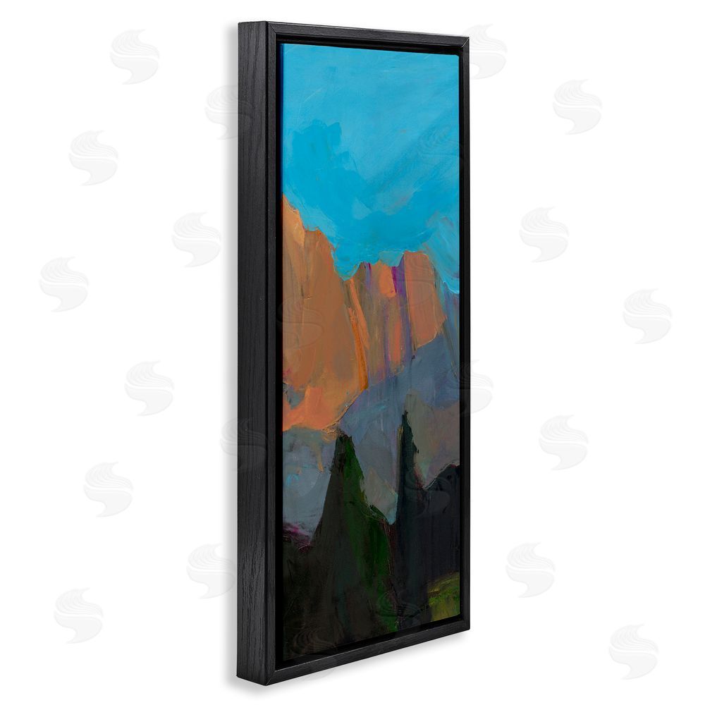 Julie Denise Mountain Horizon Expression Black Floating Frame Canvas Wall Art Print