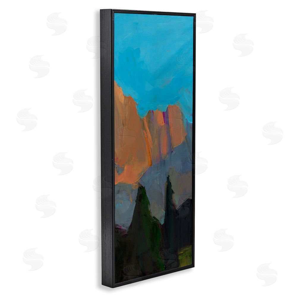 Julie Denise Mountain Horizon Expression Black Framed Giclee Wall Art Print