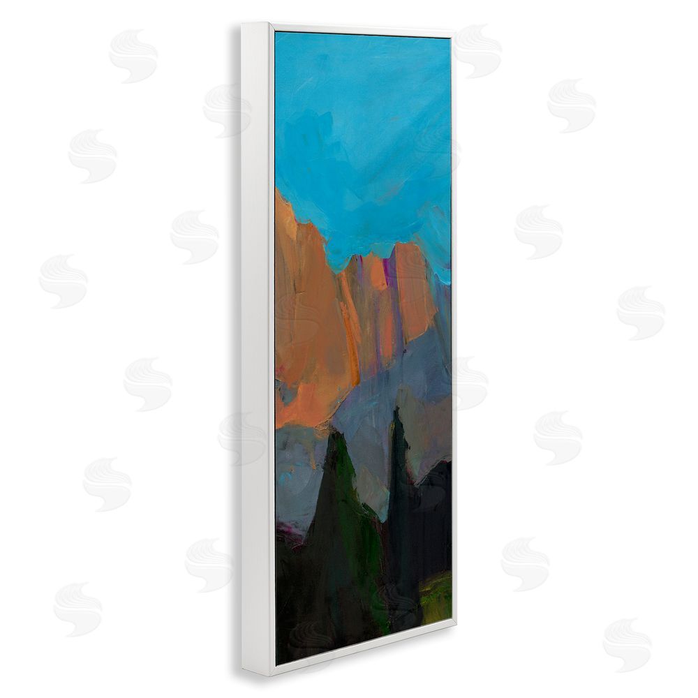 Julie Denise Mountain Horizon Expression White Framed Giclee Wall Art Print