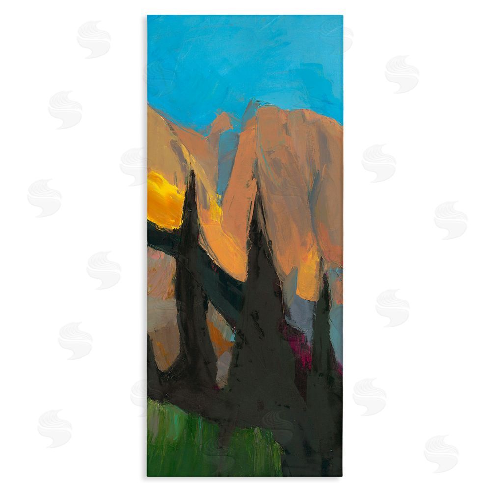 Julie Denise Golden Mountain Expression Stretched Canvas Wall Art Print