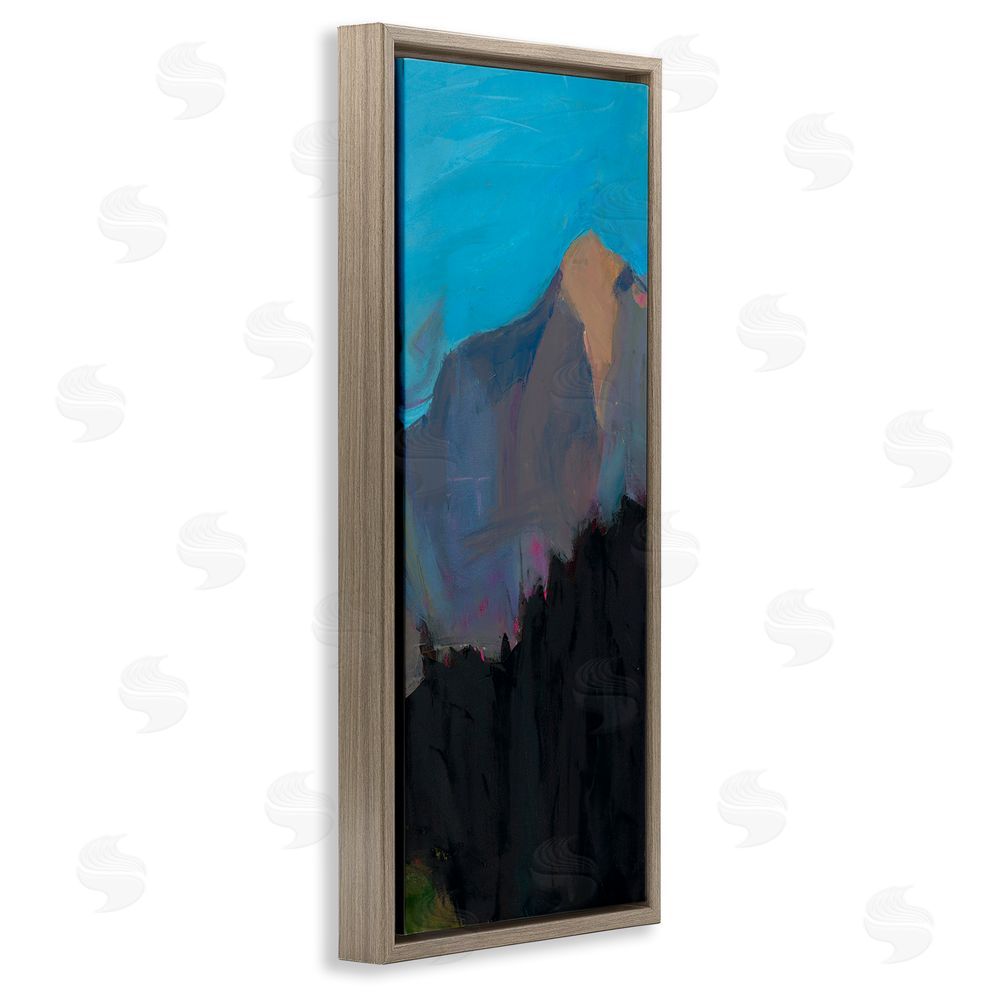 Julie Denise Serene Summit Expression Brown Floating Frame Canvas Wall Art Print