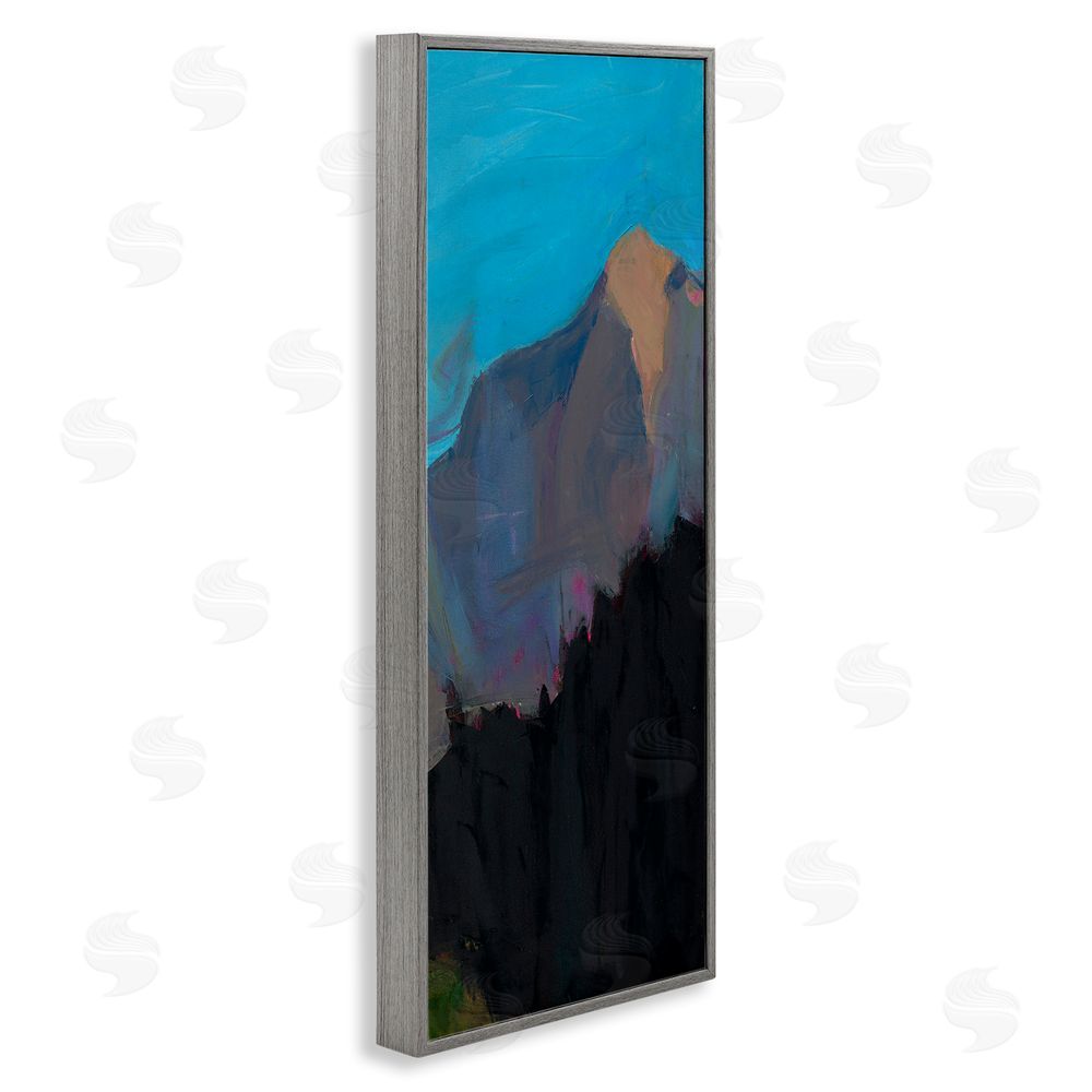 Julie Denise Serene Summit Expression Gray Framed Giclee Wall Art Print