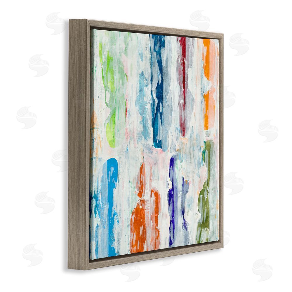 Jeff Iorillo Layered Color Fields Abstraction Brown Floating Frame Canvas Wall Art Print