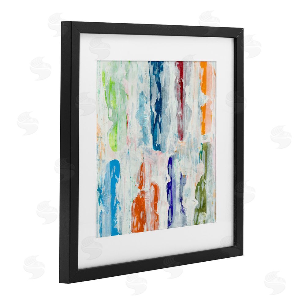 Jeff Iorillo Layered Color Fields Abstraction Black Framed Print Under Glass Wall Art