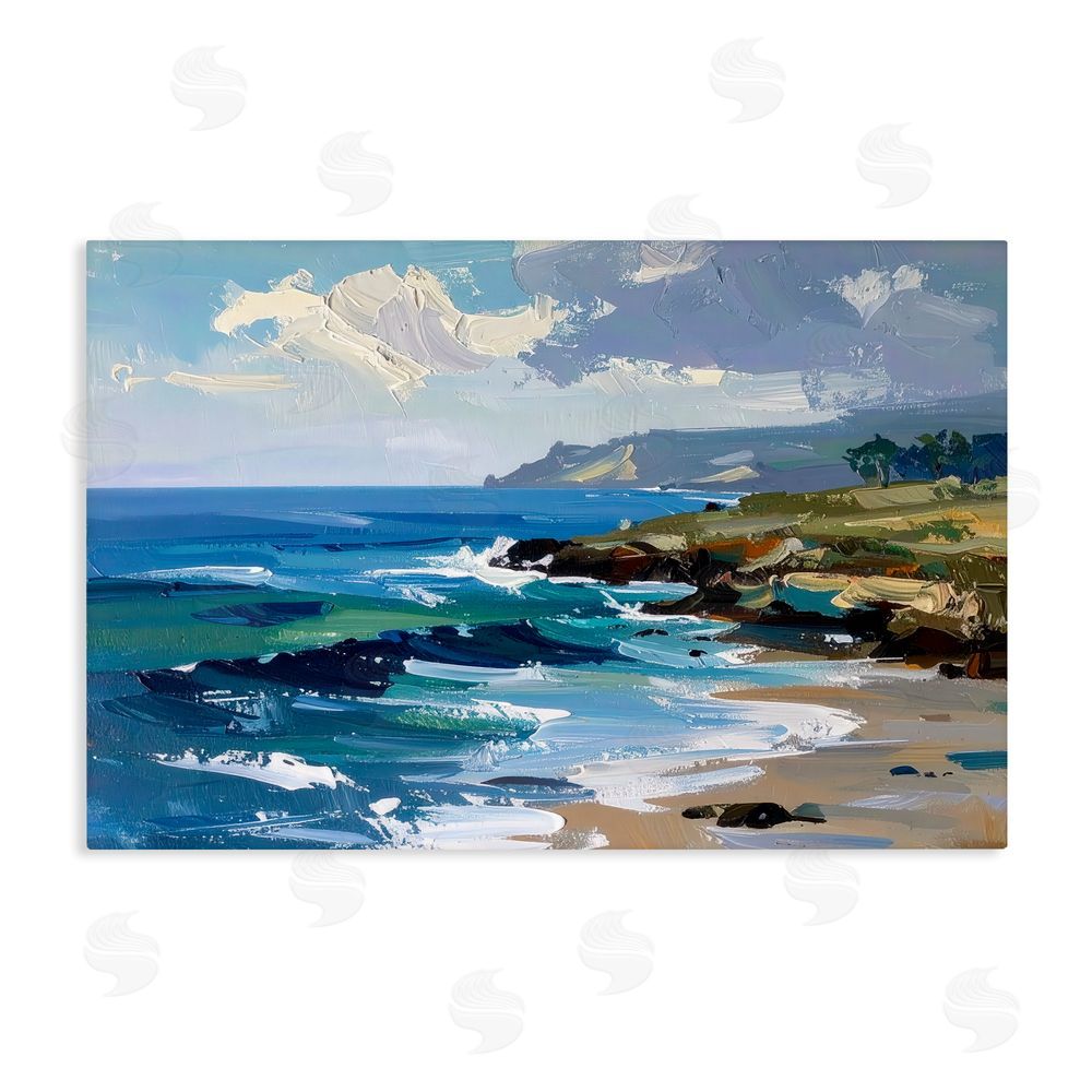 Alonza Saunders Sky To Sea Impression Stretched Canvas Wall Art Print
