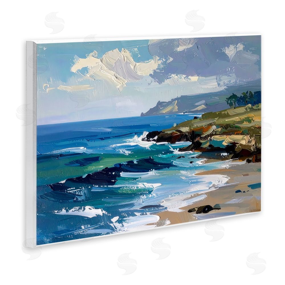 Alonza Saunders Sky To Sea Impression Wooden Wall Plaque Art Print