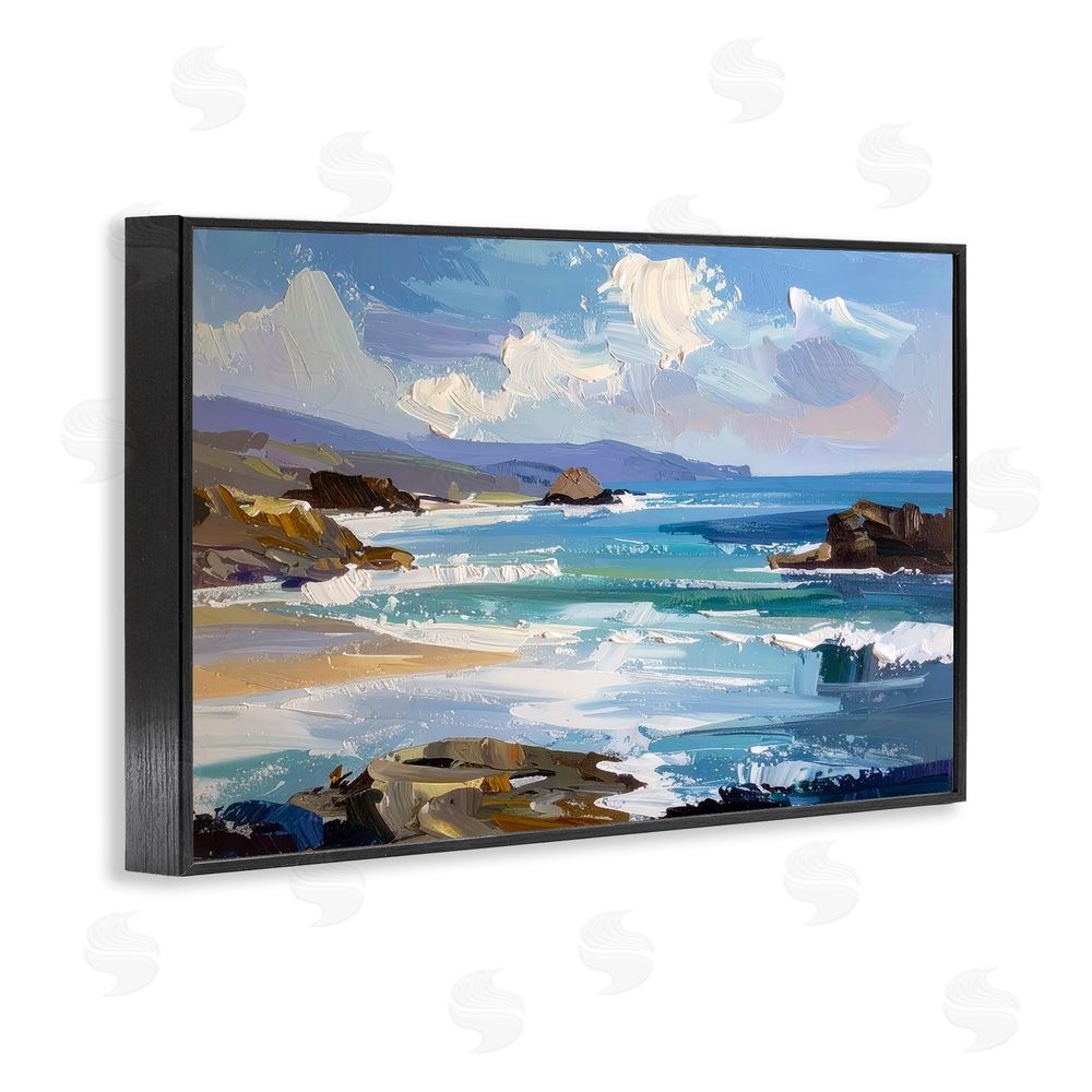 Alonza Saunders From Sky To Sea Black Framed Giclee Wall Art Print