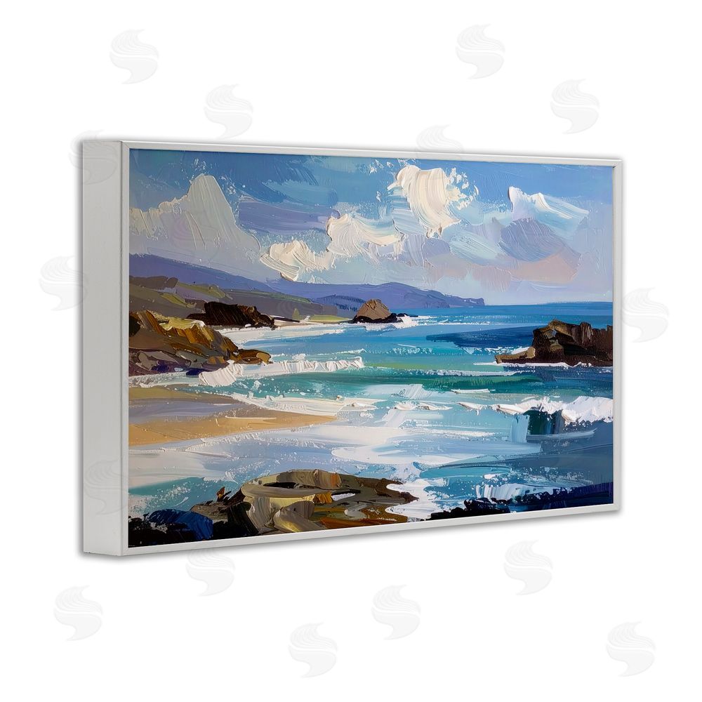 Alonza Saunders From Sky To Sea White Framed Giclee Wall Art Print