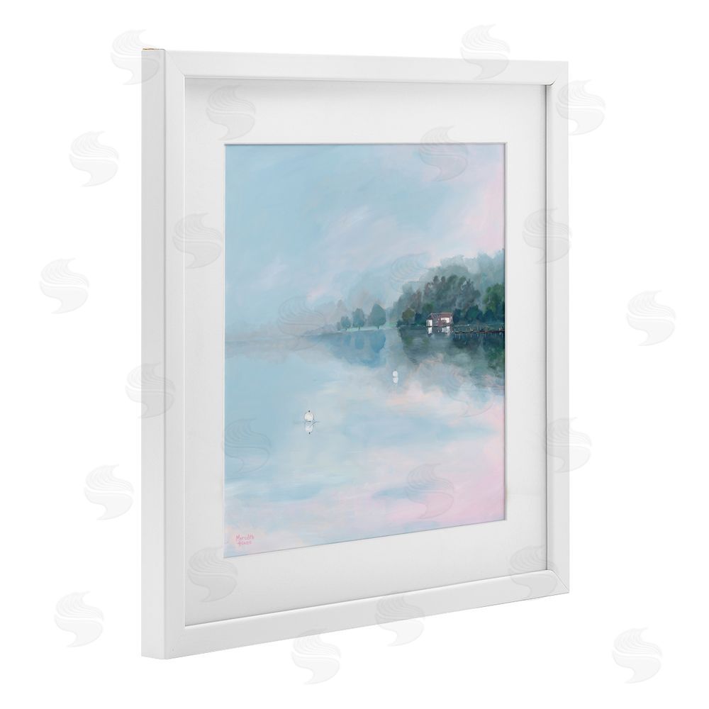 Meredith Howse Morning at Lake Windermere White Framed Print Under Glass Wall Art