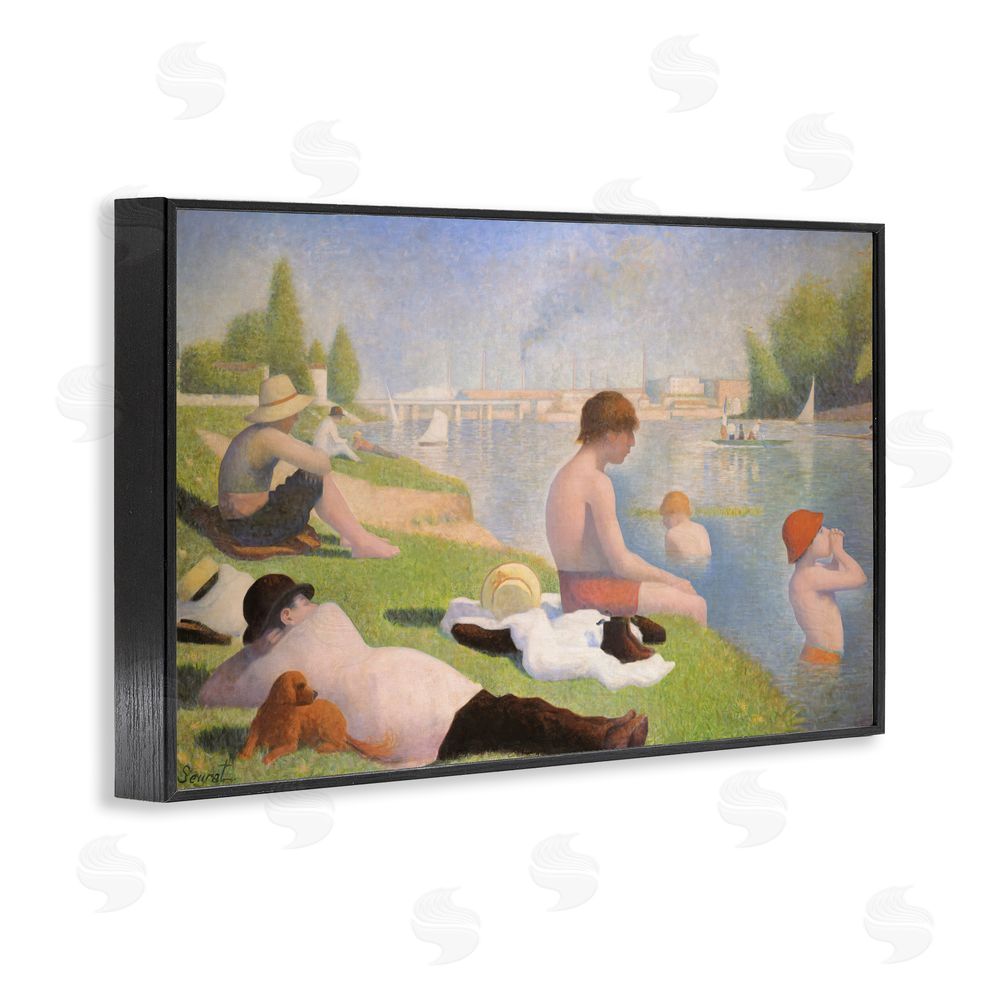 Georges Seurat Afternoon Bathers Georges Seurat Black Framed Giclee Wall Art Print