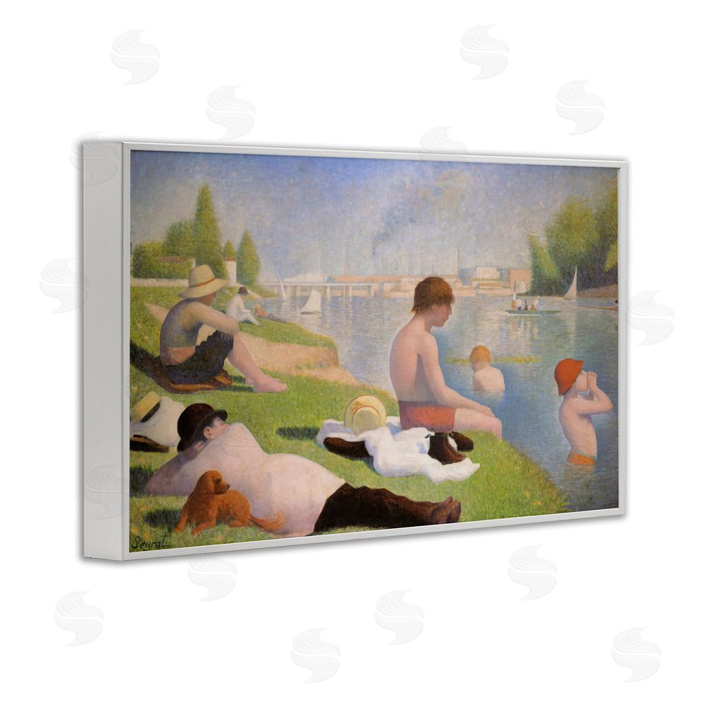 Georges Seurat Afternoon Bathers Georges Seurat White Framed Giclee Wall Art Print