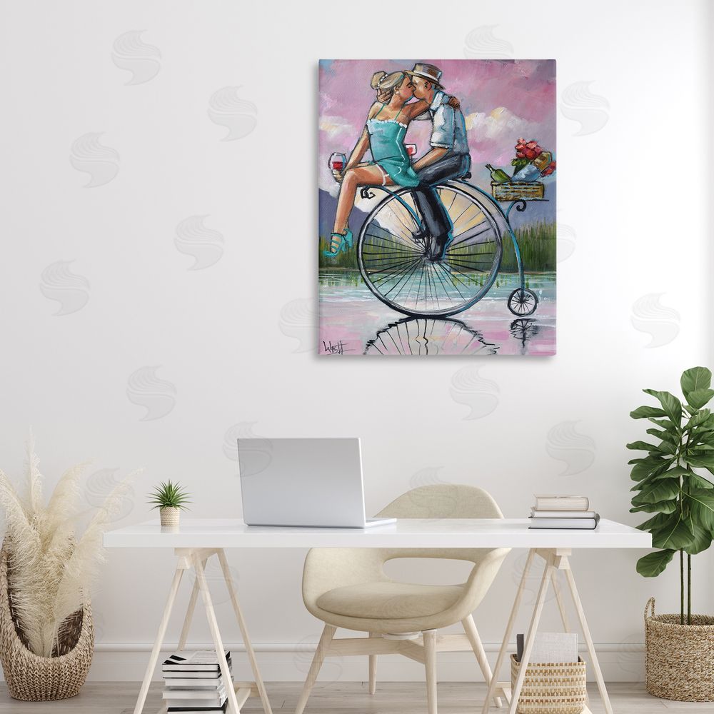 Ronald West Romantic Picnic on Bicycle