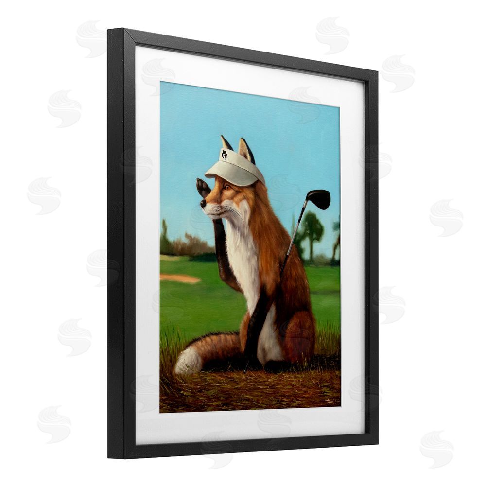 Lucia Heffernan Fox Drive Golfer Black Framed Print Under Glass Wall Art