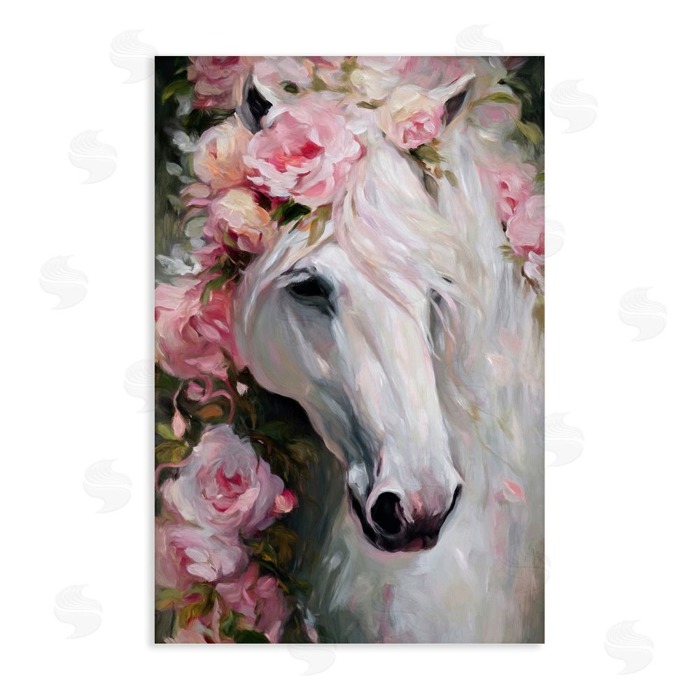 Tina LeCour Pretty In Pink Mare Stretched Canvas Wall Art Print