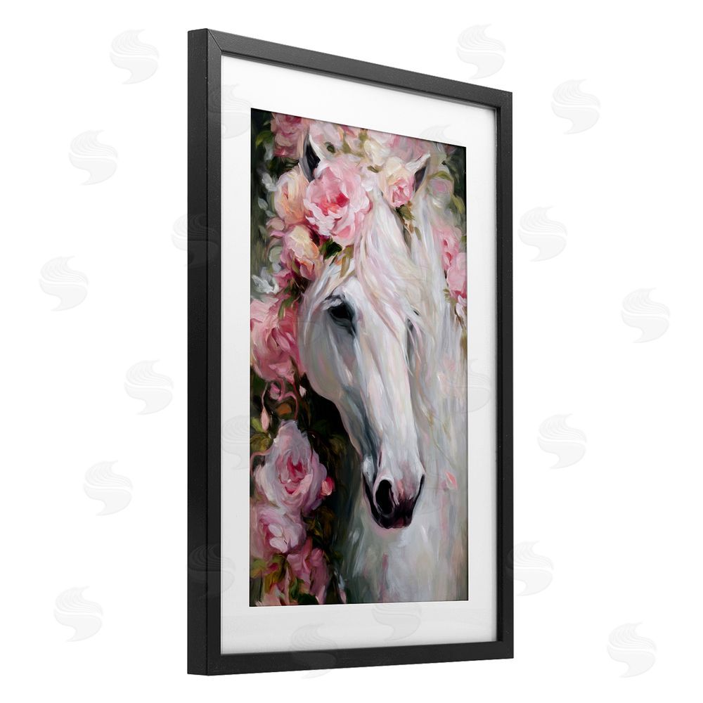 Tina LeCour Pretty In Pink Mare Black Framed Print Under Glass Wall Art