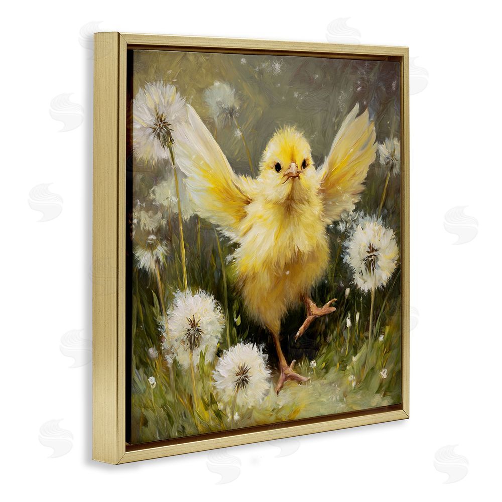 Tina LeCour Free As A Peep Gold Floating Frame Canvas Wall Art Print