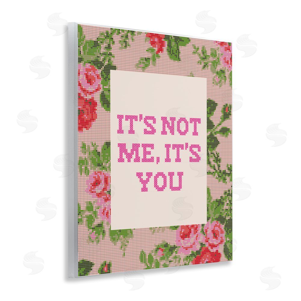 Daphne Polselli Not Me It's You Faux Cross Stitch Wall Plaque Home Decor Art Print