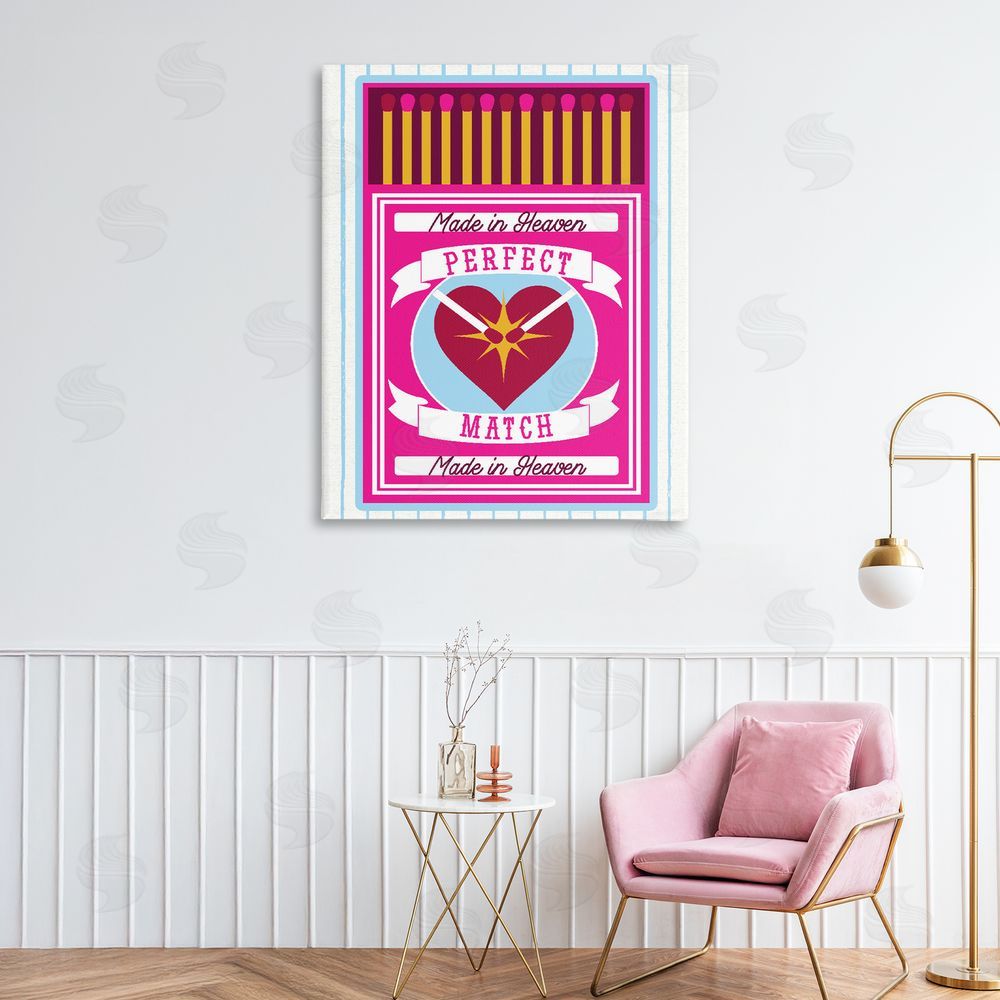 Daphne Polselli Perfect Match Made In Heaven Stretched Canvas Wall Art in Room