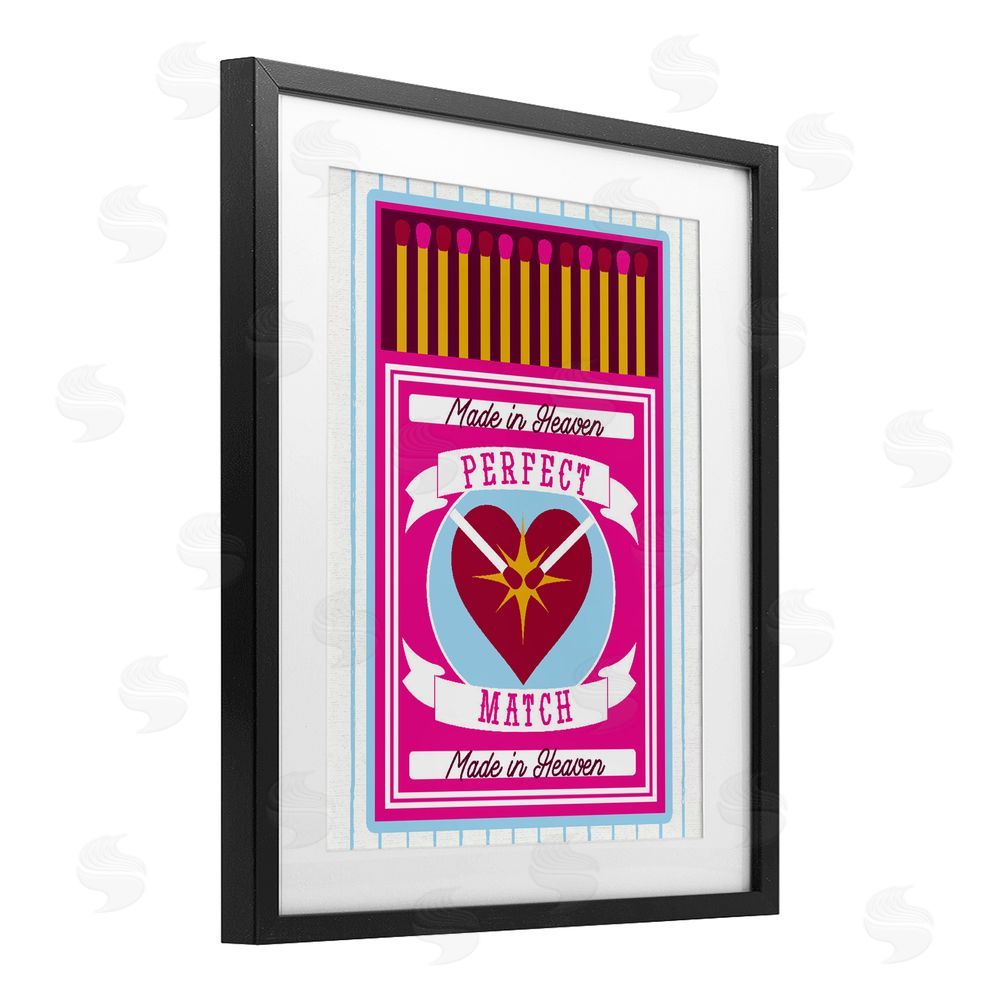 Daphne Polselli Perfect Match Made In Heaven Black Framed Print Under Glass Wall Art