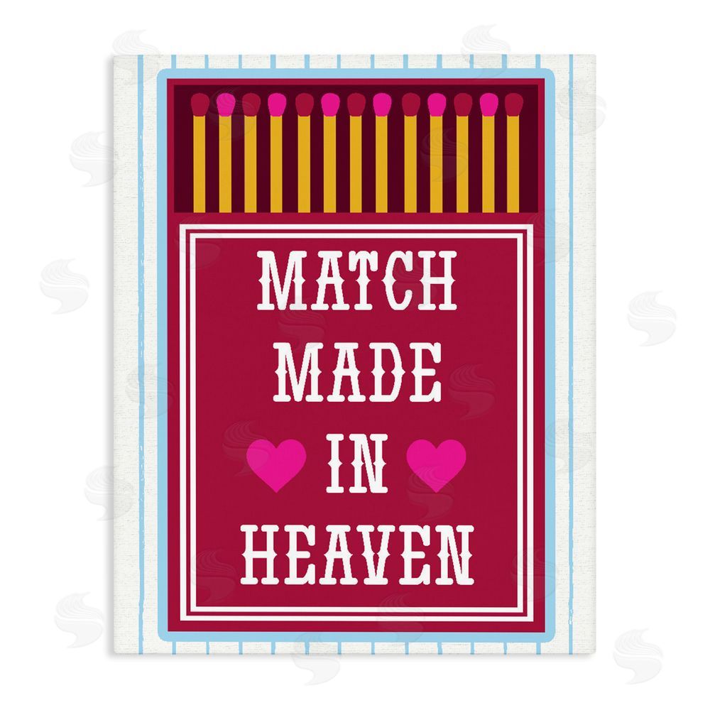 Lil' Rue Vintage Match Made In Heaven Stretched Canvas Wall Art Print
