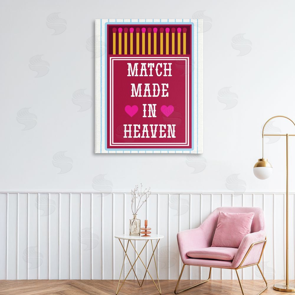 Lil' Rue Vintage Match Made In Heaven Stretched Canvas on Wall