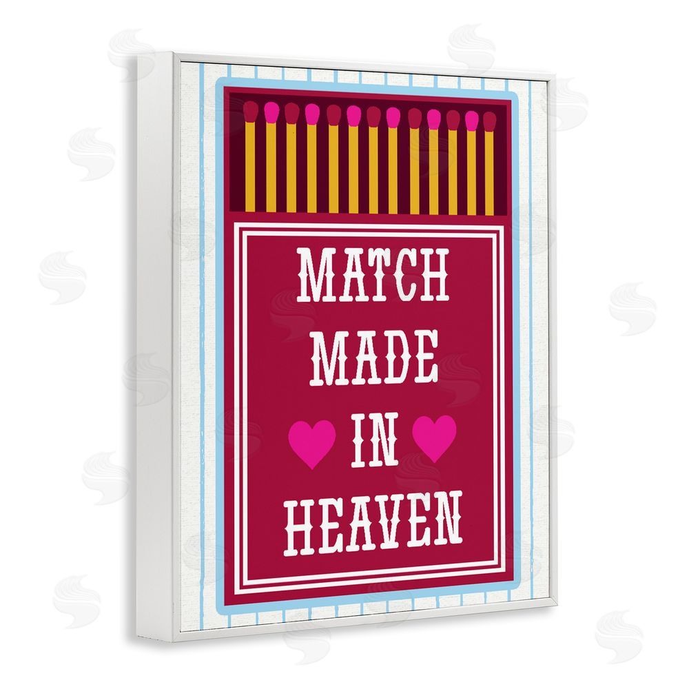 Lil' Rue Vintage Match Made In Heaven White Framed Giclee Wall Art Print