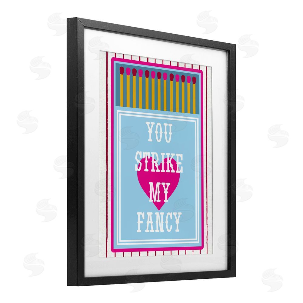 Lil' Rue You Strike My Fancy Black Framed Print Under Glass with White Mat Wall Art