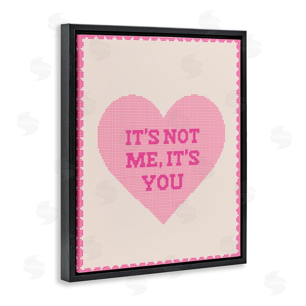 Daphne Polselli Not Me It's You on Heart Black Floating Framed Canvas Wall Art