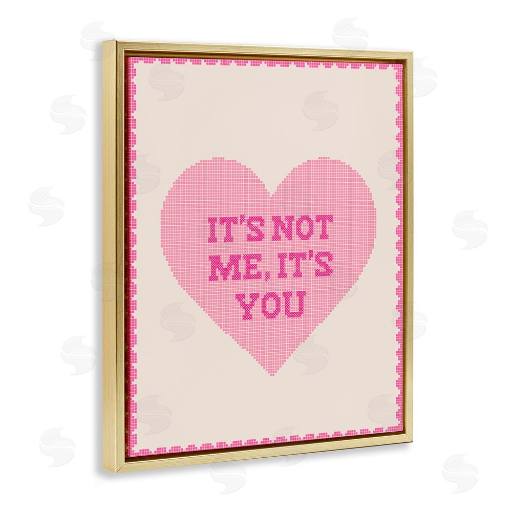 Daphne Polselli Not Me It's You on Heart Gold Floating Framed Canvas Wall Art