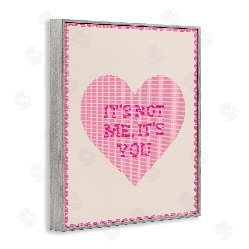 Daphne Polselli Not Me It's You on Heart Gray Framed Giclee Wall Art