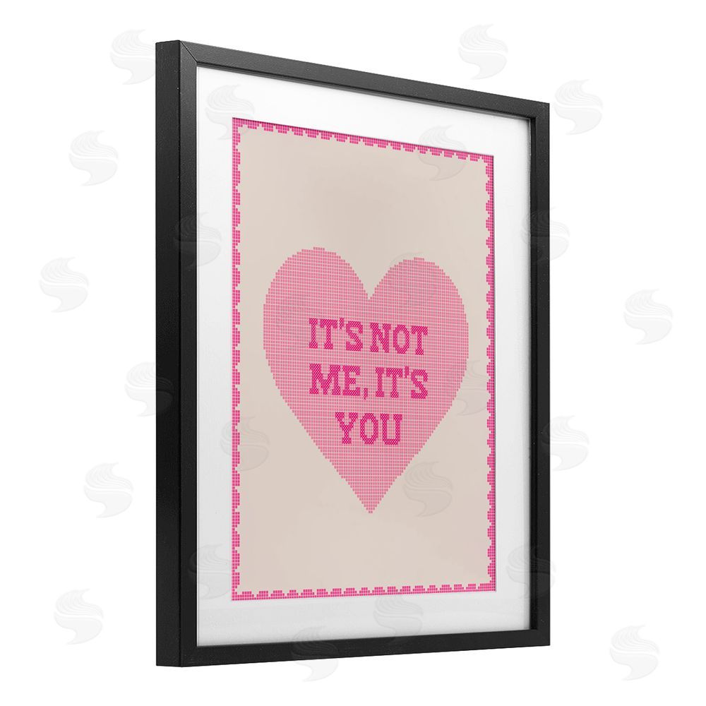 Daphne Polselli Not Me It's You on Heart Black Framed Print Under Glass Wall Art