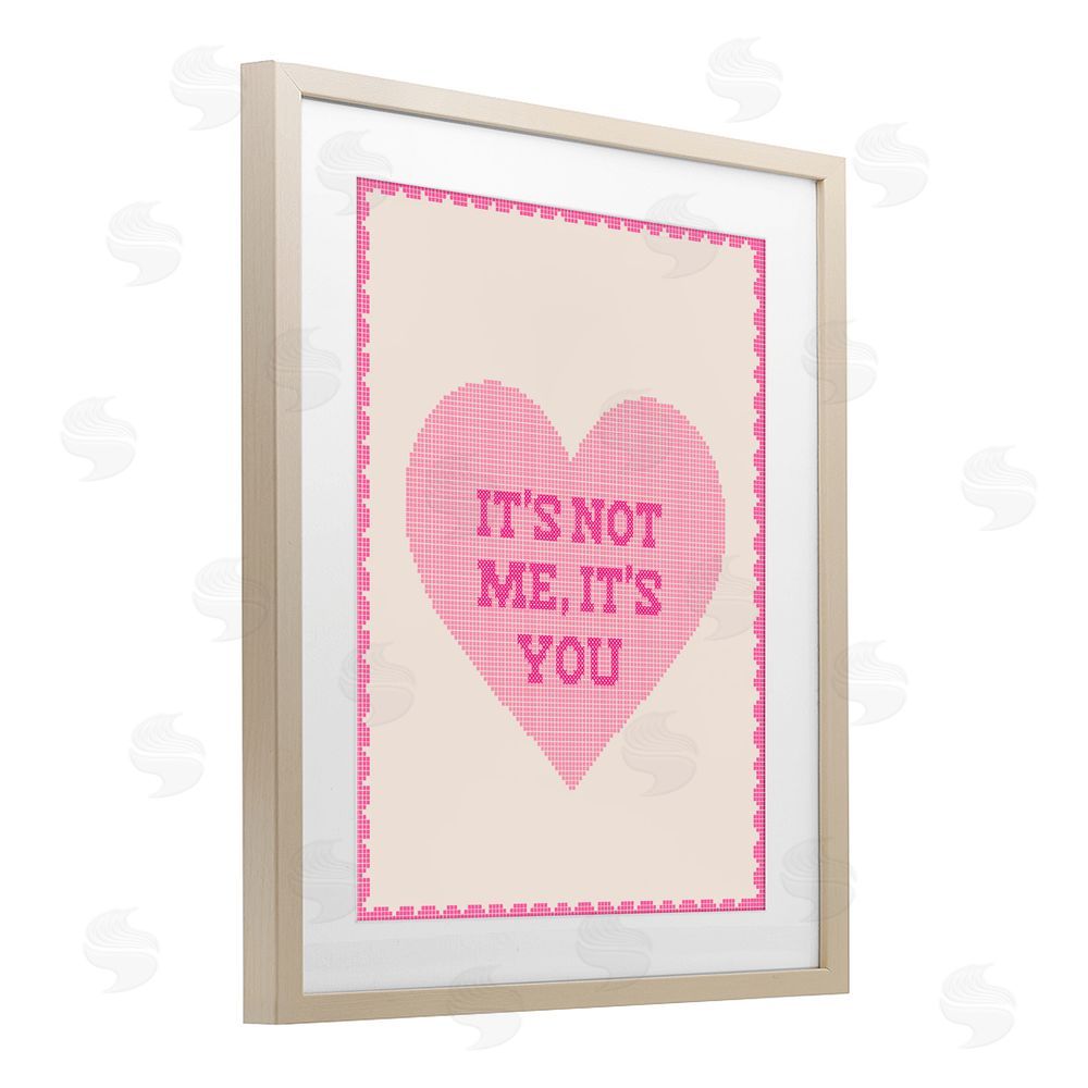 Daphne Polselli Not Me It's You on Heart Brown Framed Print Under Glass Wall Art
