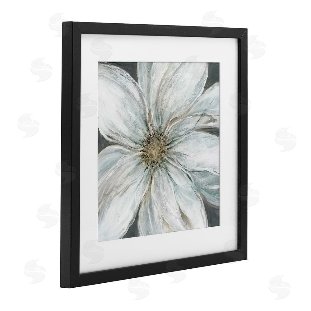 Carol Robinson Large White Flower Closeup Black Framed Print Under Glass Wall Art