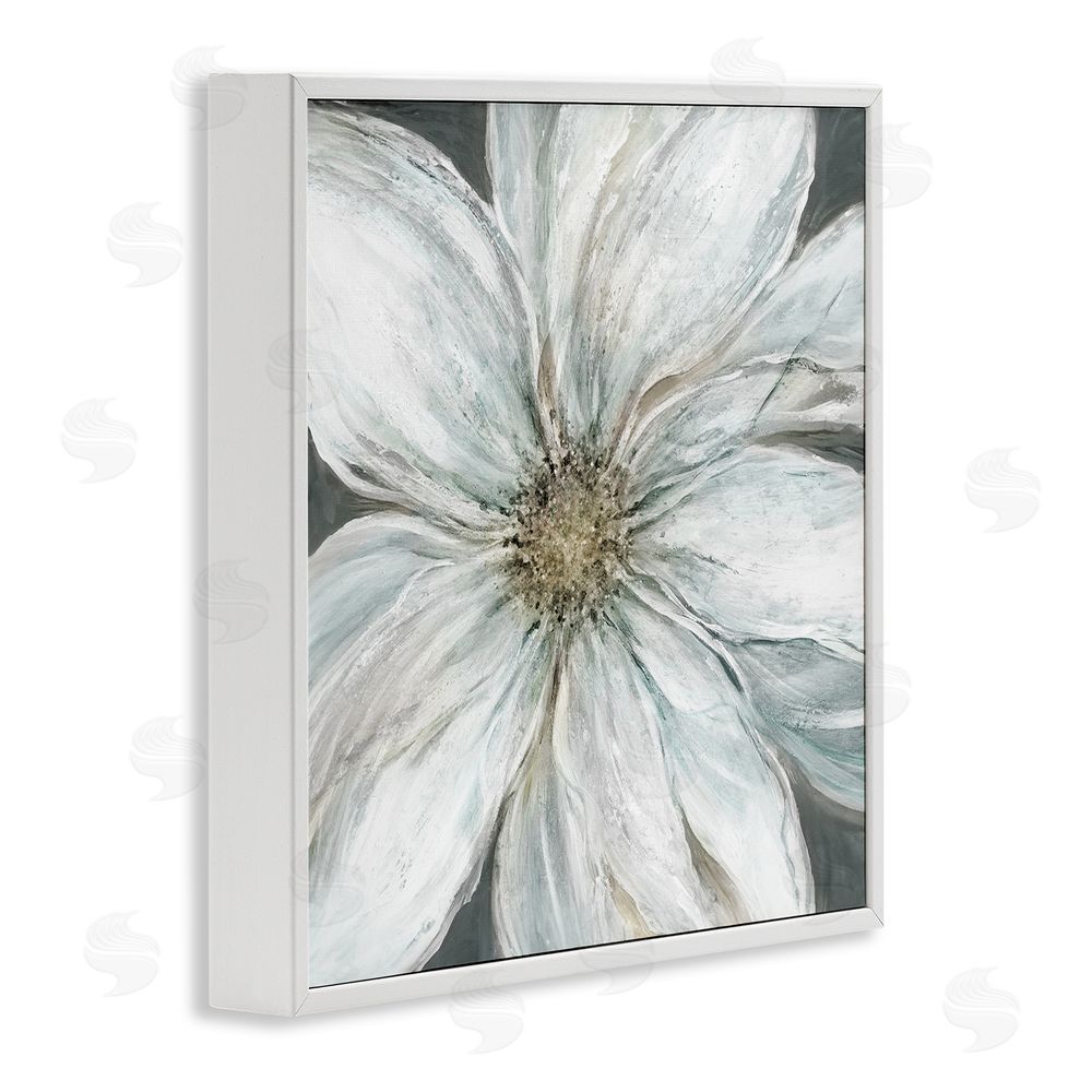 Carol Robinson Large White Flower Closeup White Framed Giclee Wall Art Print