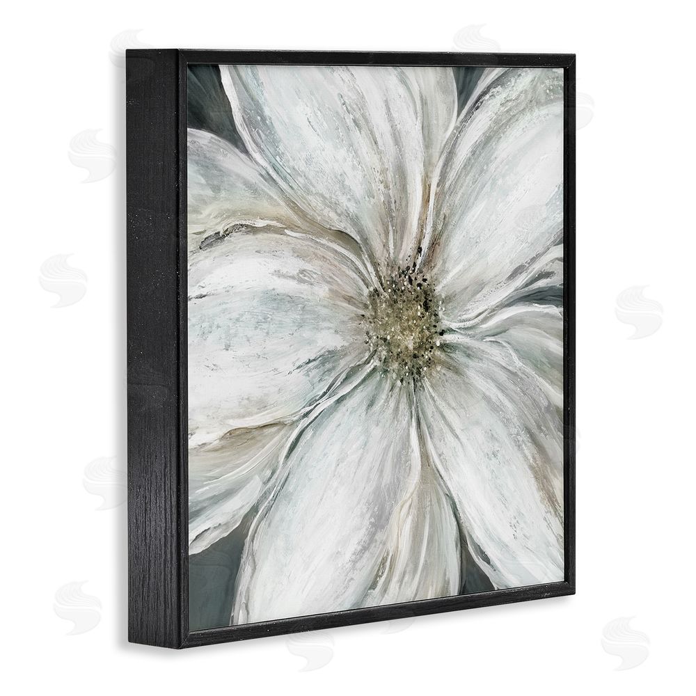 Carol Robinson Closeup Serene White Blossom Black Framed Giclee Wall Art Print