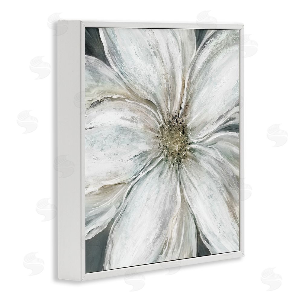 Carol Robinson Closeup Serene White Blossom White Framed Giclee Wall Art Print