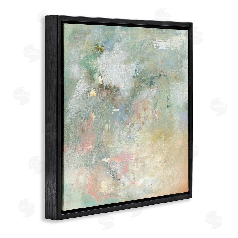 Carol Robinson Ethereal Brushstroke Harmony Black Floating Frame Canvas Wall Art Print
