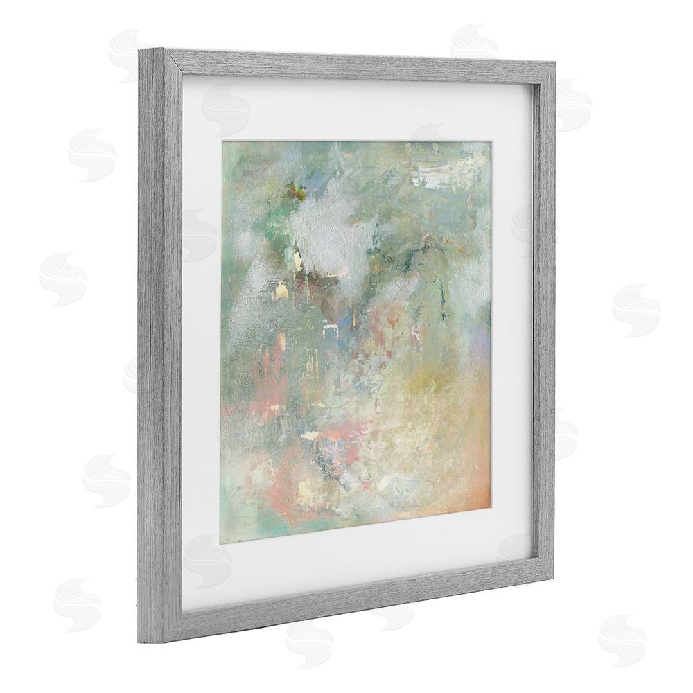 Carol Robinson Ethereal Brushstroke Harmony Gray Framed Print Under Glass Wall Art